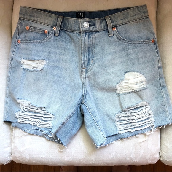 Gap light distressed jean cut off shorts 26 - Picture 1 of 3